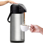 Coffee Carafe for Keeping Hot - 102oz/3L Airpot Coffee Dispenser with Pump by Vondior