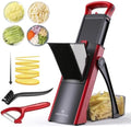 ONCE FOR ALL Safe Mandoline Slicer Plus with Peeler, Bigger Size, Red by ONCEFORALL