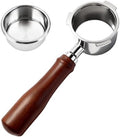 ShanSon Espresso 51mm Bottomless Portafilter with Stainless Steel 3 Ears Filter Basket,Natural Wood Handle,18g Filter Basket Included,for De'Longhi by ShanSon