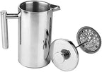 Stainless Steel French Press Coffee Maker with Double Insulated Walls - Hot Coffee for Longer - 1L Capacity - Great for Home or Camping - 1000ml by Unknown