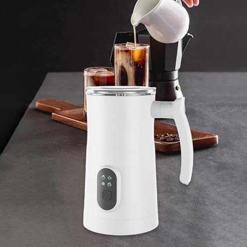 Innovative and Functional Electric Milk Frother, White - Image 4