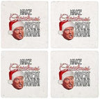 CafePress Donald Trump Great Christmas Tumbled Stone - Set of 4 Coasters Set of 4 by CafePress