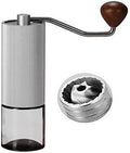 NEW Hero Manual Coffee Grinder with CNC Stainless Steel Conical Burr -Internal Adjustable Setting,Double Bearing Positioning,French Press Coffee for Hand Grinder Gift BULEA (Silver) by BULEA