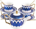 Porcelain Tea Set with Teapot, Teacups, Saucers and Spoons, NX052 by KAMMAK