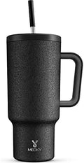 Meoky 40oz Tumbler with Handle, Leak-proof Lid and Straw, Insulated Coffee Mug Stainless Steel Travel Mug, Keeps Cold for 34 Hours or Hot for 10 Hours (Night) by MEOKY