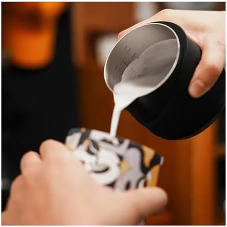 400ml Stainless Steel Coffee Latte Art Cup Milk Frothing Pitcher with Scale Espresso Steaming Tools(Pink) - Image 2