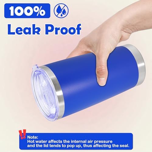 20oz Tumbler Stainless Steel Tumbler Coffee Tumbler with Lid Dark Blue, 12P - Image 6