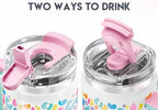 Meoky 32 oz Tumbler with Handle, Insulated Tumbler with Lid and Straw, Stainless Steel Travel Mug, Keeps Cold for 24 Hours, 100% Leak Proof, Fits in Car Cup Holder (Leopard) - Image 6