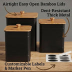 Kitchen Canisters for Countertop Set of 3 w/ Chalkboard Labels & Marker Pen - Image 2