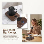 Cabilock Electric Coffee Mug Warmer for Desk with Smart Temperature Control, 4 Heat Settings, Oversized Heating Panel, Auto Shutoff, Cord, Colorful Ambience Light, for Home and Office - Image 3