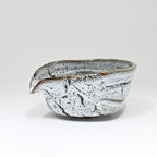 Urban Tokyo Meisen Pottery Handmade Ceramic Matcha Bowl with Pouring Spout, Japanese Minoyaki Pottery, Tea Ceremony Whisking, 18oz, Made in Japan (Yuzu Shiro (White Brown)) by Urban+Tokyo