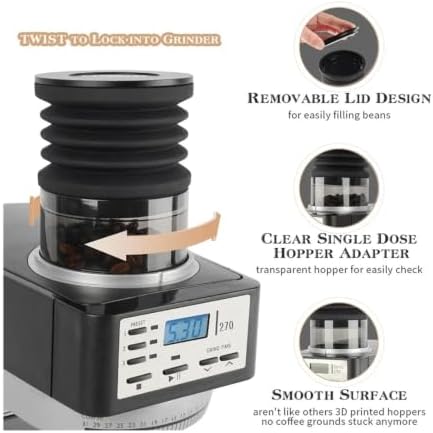 Single Dose Hopper With Silicone Bellow, Compatible For Sette, 270 BG30 HIWS, Coffee Grinder Accessories - Image 6