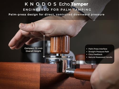 Spring Loaded Tamper 54mm For Breville with Click Feedback, Rosewood - Image 3