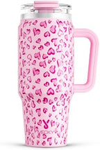 Meoky 32 oz Tumbler with Handle, Insulated Tumbler with Lid and Straw, Stainless Steel Travel Mug, Keeps Cold for 24 Hours, 100% Leak Proof, Fits in Car Cup Holder (Love) by MEOKY