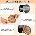 Stainless Steel Coffee Storage Containers with Airtight Lid, Human Skull Skeleton 30oz Food Storage Container Kitchen Canister for Tea, Coffee Beans, Ground, Sugar Storage - Image 5