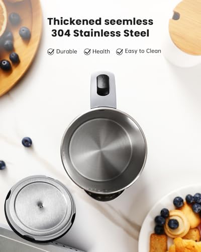 Small Kettle Electric, 0.8L Double Wall Portable Travel Kettle with 304 Stainless Steel, 600W Mini Hot Water Boiler with Auto Shut-off, Fast Boil, BPA-Free - Image 3