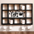 Cinnvoice Oversize Coffee Mug Display Shelf for Wall, Black by QinYee