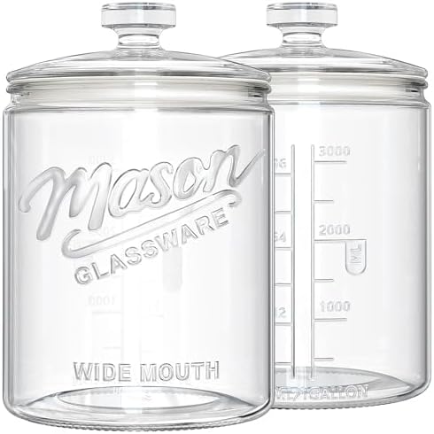 Ritayedet 2 Pack 1 Gallon Cookie Jars, Sourdough Starter Jar with Lids by Ritayedet