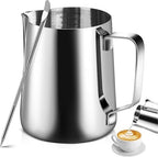 350ml/600ml (12oz/20oz) Milk Frothing Pitcher Steaming Pitchers Stainless Steel Coffee Latte Art Jug Cup with Pen,12oz(600ml (20 oz)) - Image 2