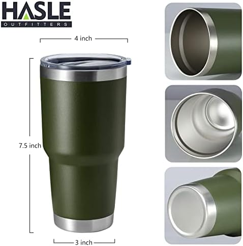 HASLE OUTFITTERS 30oz Stainless Steel Tumbler, Double Wall Vacuum Insulated Travel Mug Tumbler, Durable Insulated Coffee Mug, Gift Box Set (Amey Green, 8) - Image 3