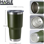 HASLE OUTFITTERS 30oz Stainless Steel Tumbler, Double Wall Vacuum Insulated Travel Mug Tumbler, Durable Insulated Coffee Mug, Gift Box Set (Amey Green, 8) - Image 3