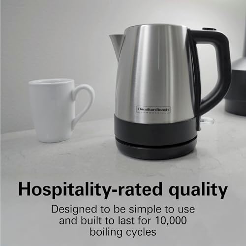 Hamilton Beach Commercial HKE110 1 Liter Hot Water Tea Kettle, Hospitality Rated, Stainless Steel - Image 4