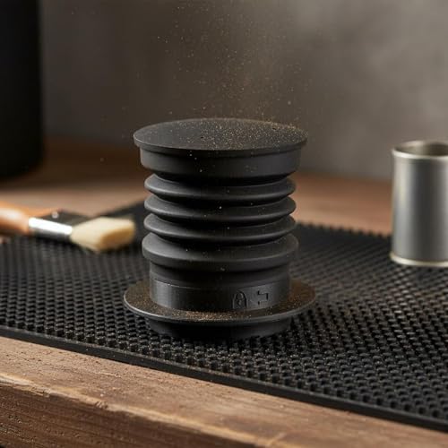 Yajuyi Coffee Grinder Cleaner Bean Container Single Dose Cup With Coffee Bellows And Zero Retention Control Silicone Body With Walnut Lid For Efficient - Image 4