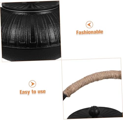 Cast Iron Japanese Tea Pot 600ml Black for Brewing Tea - Image 2