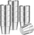 Metal Cup, 10 oz Insulated Tumbler, 12 Pack Double Wall Unbreakable Stackable Water Tumblers Insulated Stainless Steel Cups Premium Drinking Glasses for Travel Camping Home Outdoor by Offiper