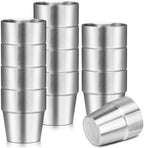 Metal Cup, 10 oz Insulated Tumbler, 12 Pack Double Wall Unbreakable Stackable Water Tumblers Insulated Stainless Steel Cups Premium Drinking Glasses for Travel Camping Home Outdoor by Offiper