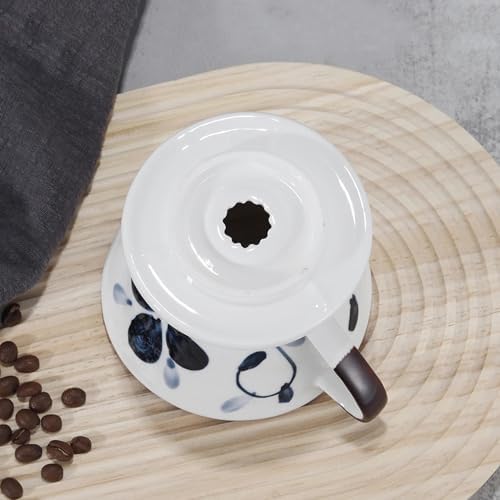 Ceramic Pour Over Coffee Dripper, Hand painted Coffee Drip Filter - Image 4