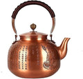 Cast Iron Copper Teapot Tetsubin Japanese Style Uncoated Kettle 2200ml, Artisan Patterned Tea Pot For Brewing & Gifts by Unknown