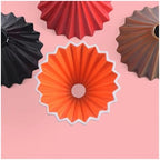 Ceramic Coffee Dripper Pour Over Maker Handmade Origami Filter Cup Flower Shape Funnel Drip Cafe Cake Home(Color 03) - Image 4
