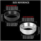 51/53/58mm ABS Espresso Dosing Funnel With Magnetic Coffee Ring Powder Dispenser Doser(58MM Silver) - Image 3