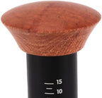 Calibrated Spring Loaded Coffee Tamper with 3.9 Inch Aluminum Stainless Steel Waffle Base and Wood Handle for Baristas and Espresso Enthusiasts (51mm) - Image 4