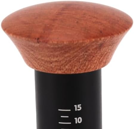 Calibrated Spring Loaded Coffee Tamper with 3.9 Inch Aluminum Stainless Steel Waffle Base and Wood Handle for Baristas and Espresso Enthusiasts (58mm) - Image 2