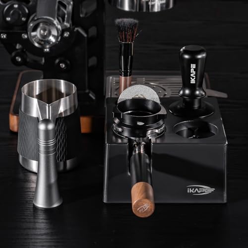 IKAPE 53MM Espresso Tamper Kit 6 in 1, Coffee Tamper, WDT Tool, Magnetic Dosing Funnel, Puck Screen, Milk Pitcher, Cleaning Brush - Image 7