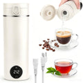 Portable Travel Tea Kettle,6 Preset Temp Plug-in Keep Warm,15 OZ 304 Stainless Steel,Electric Small Hot Water Boiler,Auto Shutoff&Boil Dry Protection,Mini Kettle for Coffee,Tea,Hotel RV Travel,Beige by Unknown
