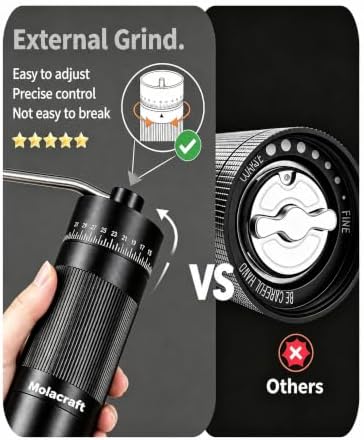 Manual Coffee Grinder, Stainless Steel Burr - Image 4