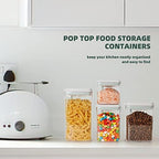 2 Pack Pop-Top Airtight Food Storage Containers, 2.0 Qt & 0.9 Qt - Image 2