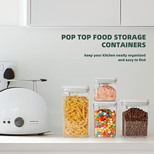 2 Pack Pop-Top Airtight Food Storage Containers, 2.0 Qt & 0.9 Qt - Image 2