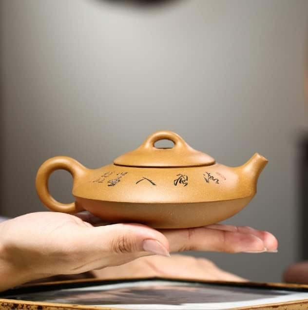 KYUSAR Japanese Cast Iron Teapot Chinese Teapot 220ml Zisha Teapot Chinese Yixing Ceramics Handmade Purple Clay Teapot for Household Tetsubin Tea Pot - Image 5