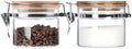 KKC HOME ACCENTS 2-Pack 16oz Glass Canisters with Airtight Bamboo Lids by KKCHOMEACCENTSGmbH
