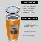 20oz Tumbler with Lid Stainless Steel Tumblers Insulated Mug Orange 12P - Image 3