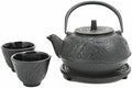 Happy Sales HSCT-BMB03, Cast Iron Tea Pot Tea Set Bamboo Black by Happy+Sales