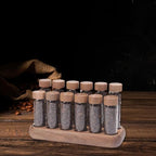 12 Pieces Coffee Bean Storage Tube Single Dose Glass Tube Airtight Wooden Holder Protection Suitable for Coffee Kitchen countertop, 6 Short and 6 Long - Image 6