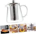 Glass Flower Teapot Stainless Steel Kettle Japanese Tea Pots Dispensing Stainless Steel Tea Infuser Glass Teapot For Stovetop Infuser Teapot Floral Tea Strainer Tea Filte,Transport-15.5X11.5X8.5CM - Image 6