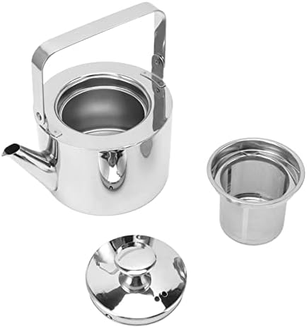 Stainless Steel Tea Kettle with Strainer Thickened Metal Whistling Teapot with Ergonomic Handle for All Stovetop (Large, 1.5L) - Image 7