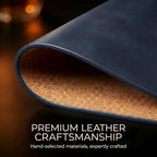 Premium Oval Faux Leather Placemat & Coaster Set with Innovative Cork-Look Printed Base，4/6/8-Piece Sets & 8 Colors，Non-Slip Dining Table Mats for Kitchen Dining - Image 6