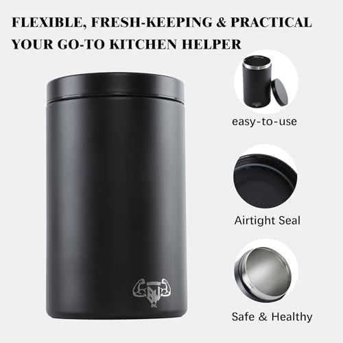 BYLWORKOUT 3-Piece Stainless Steel Food Canister Set with Screw Lids - Image 4